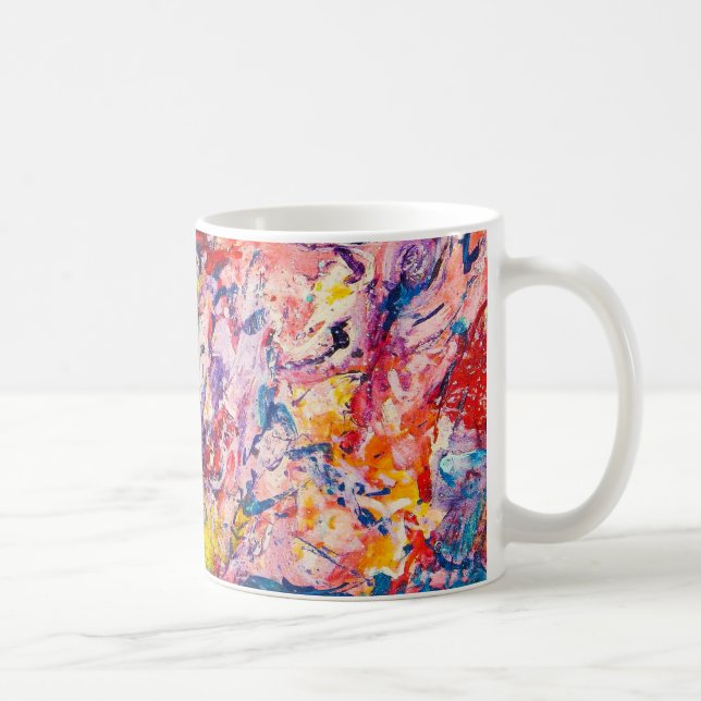 Peinture Abstraite originale colorée Art Café Mug (Droite)