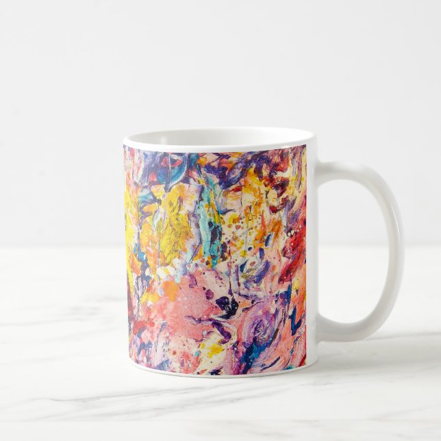 Peinture Abstraite originale colorée Art Café Mug (Droite)