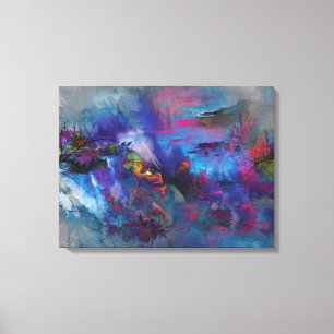 Peinture abstraite toile enveloppée Premium (brill