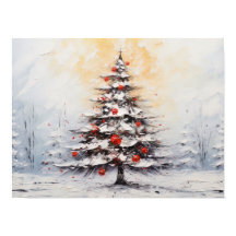 Peinture acrylique Poster de l'arbre de Noël Impas