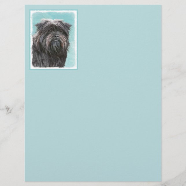 Peinture Affenpinscher - Joli art original chien (Devant)