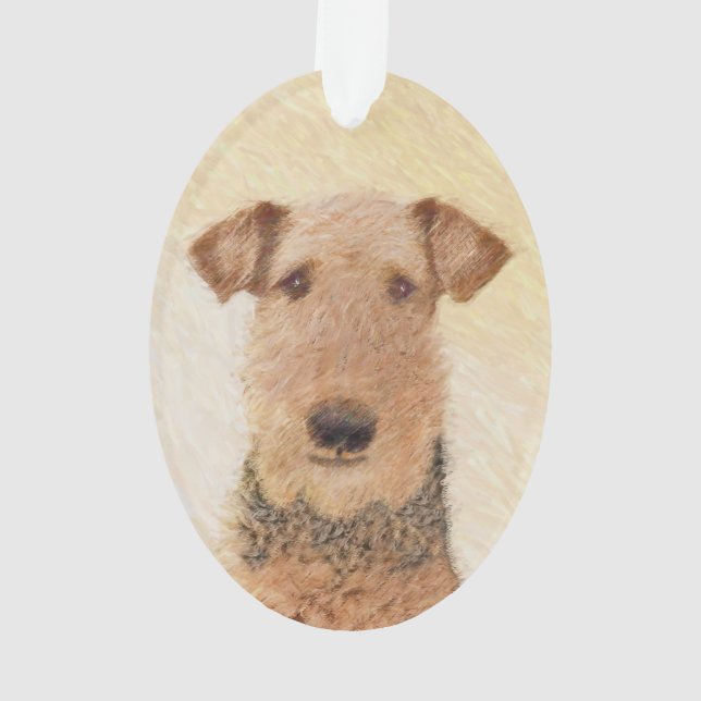 Peinture Airedale Terrier - Cute Original Art (dos)