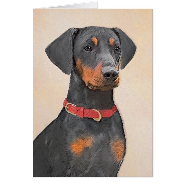 Peinture allemande Pinscher peinture art animal or (Devant)