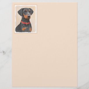 Peinture allemande Pinscher peinture art animal or
