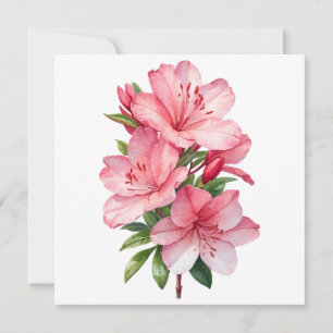 peinture aquarelle de fleur d'azalée