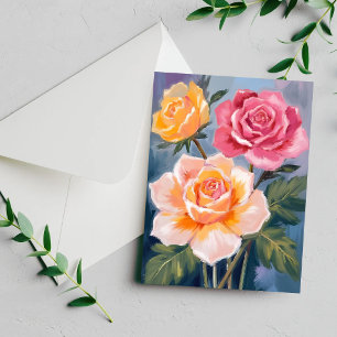 Peinture aquarelle florale de rose de printemps ca