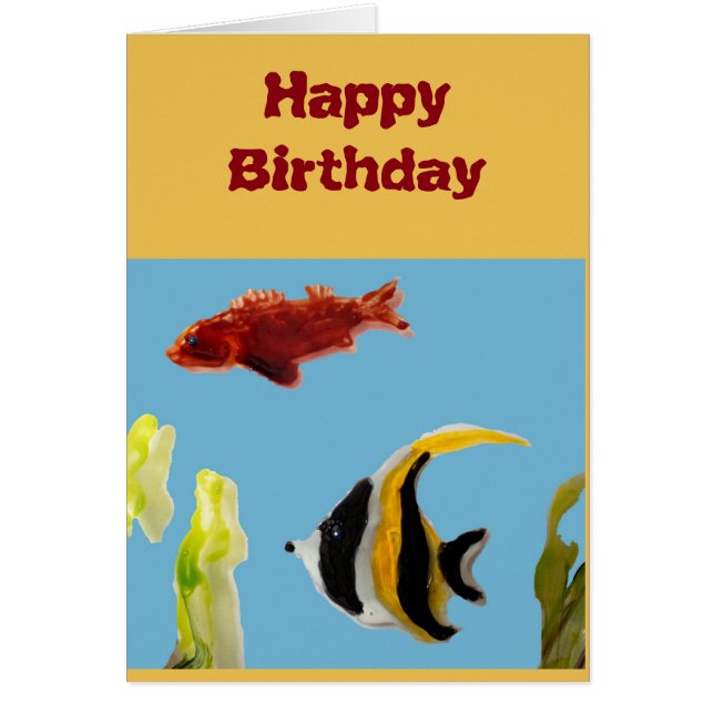 Peinture aquatique Poisson Anniversaire (Devant)