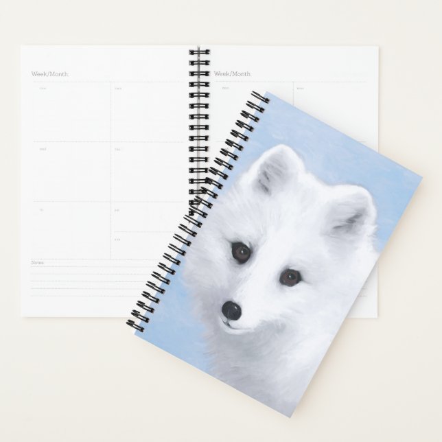 Peinture Arctic Fox - Art original de la faune (Devant avec enveloppe)