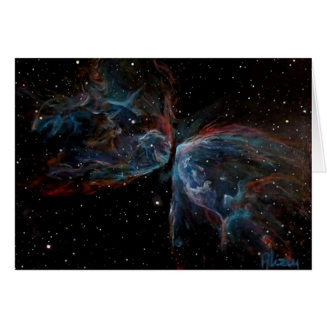 Peinture astronomique de nébuleuse de papillon (Devant horizontal)