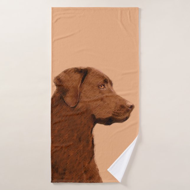 Peinture au chocolat de Labrador Retriever - Dog A (Serviette de bain)