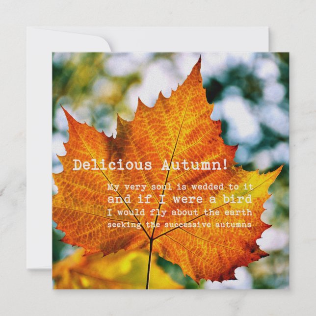 PEINTURE AUTOMNE 5.25 x 5.25 carte (Devant)