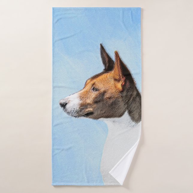 Peinture Basenji - Belle Art Original (Serviette de bain)
