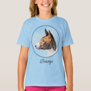 Peinture Basenji - Jolie T-Shirt Art Original