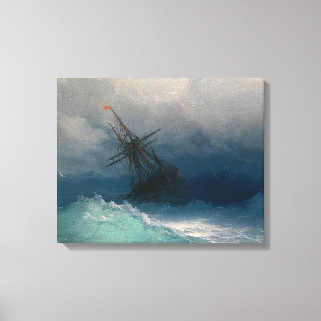 Peinture bateau de mer Premium toile enveloppée (b (Recto)