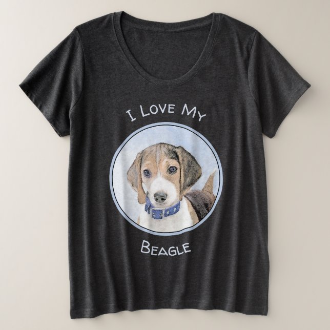 Peinture beagle - Cute Original Chien Art (Design devant)