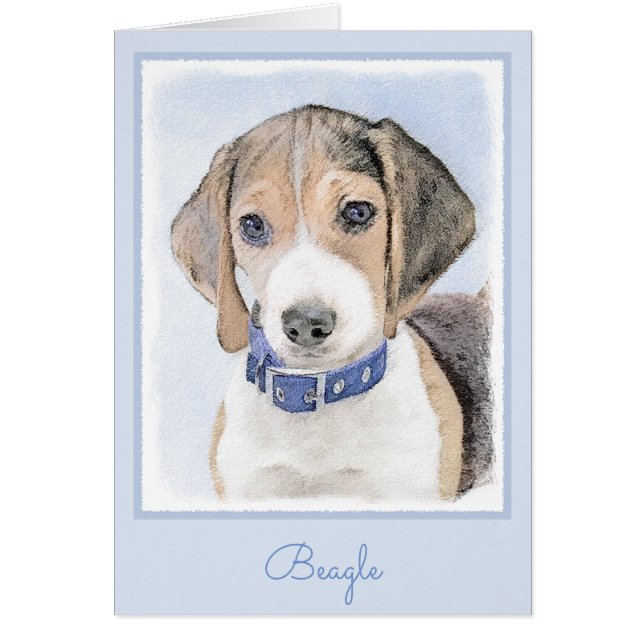 Peinture beagle - Cute Original Chien Art (Devant)
