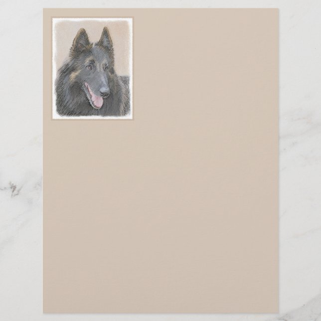 Peinture belge Tervuren - Cute Original Chien Art (Devant)