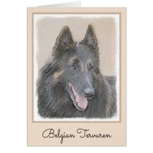 Peinture belge Tervuren - Cute Original Chien Art