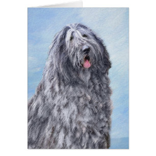 Peinture Bergamasco Sheepdog - Chien original mign