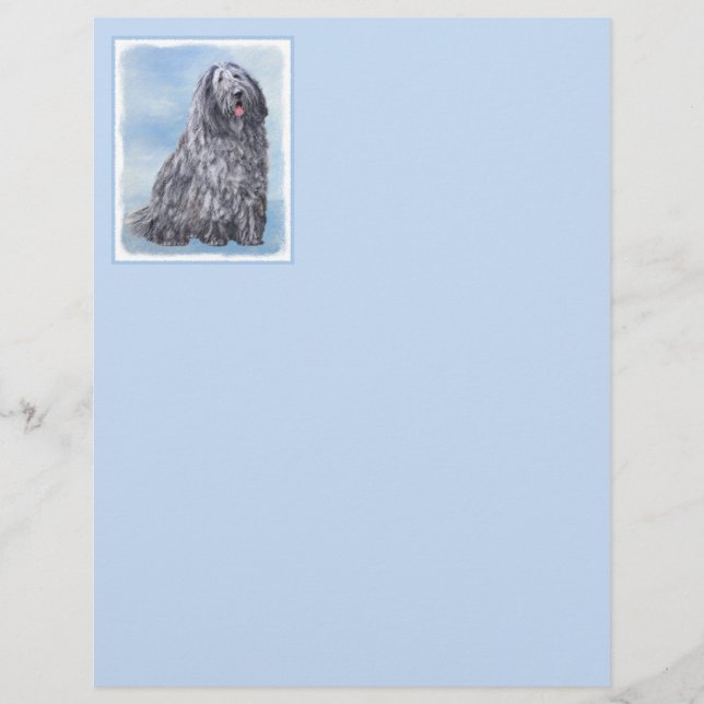 Peinture Bergamasco Sheepdog - Chien original mign (Devant)