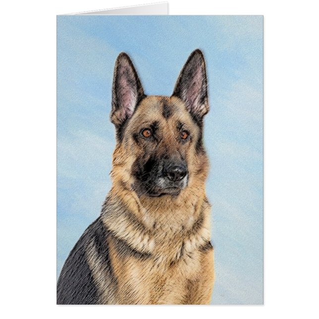 Peinture berger allemande - jolie art original chi (Devant)