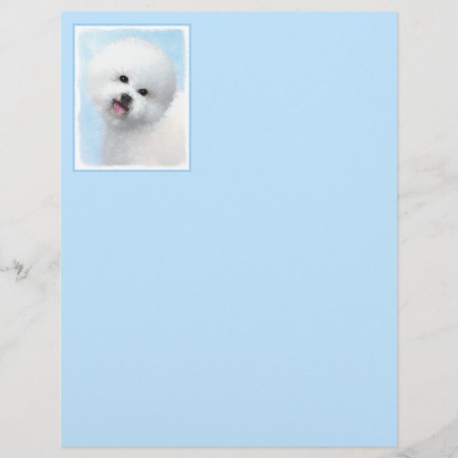 Peinture Bichon Frise - Cute Original Chien Art (Devant)
