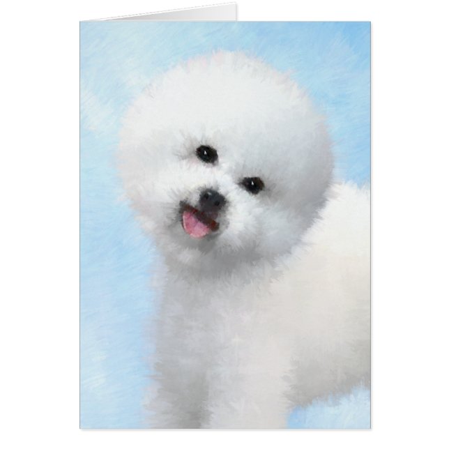 Peinture Bichon Frise - Cute Original Chien Art (Devant)