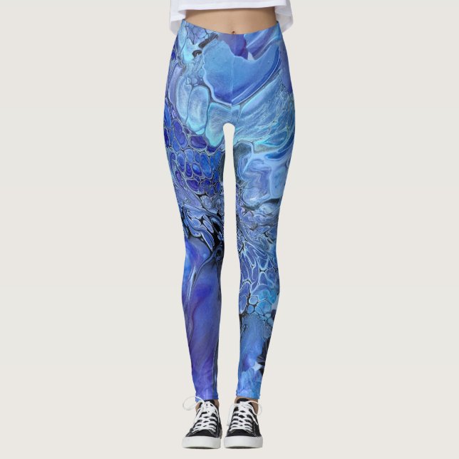Peinture bleue pour leggings (Devant)