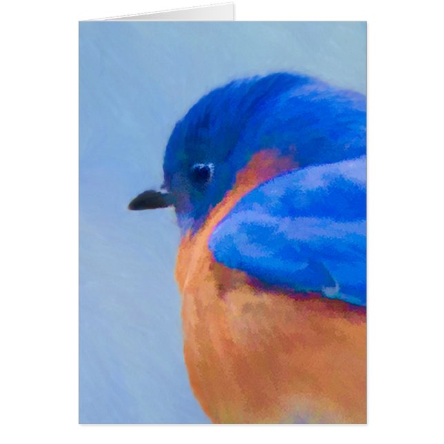 Peinture Bluebird - Art original pour oiseaux (Devant)