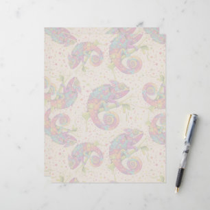 Peinture Caméléon Taches Style Aquarelle