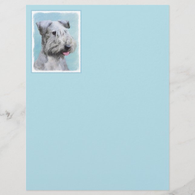 Peinture Cesky Terrier - Cute Original Chien Art (Devant)