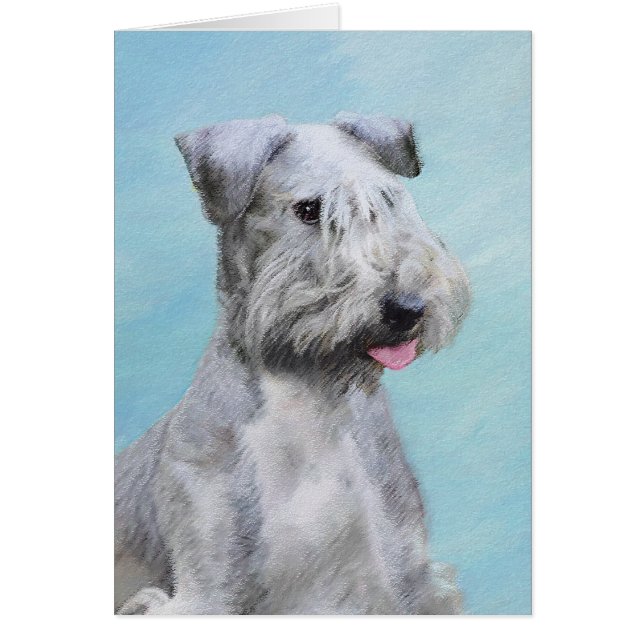 Peinture Cesky Terrier - Cute Original Chien Art (Devant)