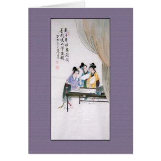 Peinture chinoise antique de trois dames chinoises
