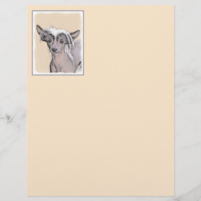 Peinture Chinoise sans cheveux peint art original  (Devant)