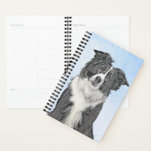 Peinture Collie Bordure - Joli art original chien
