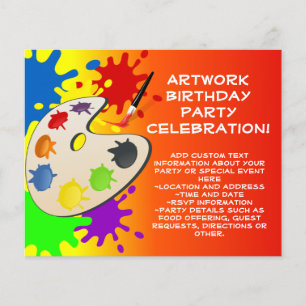 Peinture colorée Palette Art Peinture Anniversaire