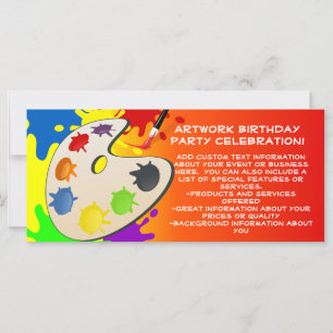 Peinture colorée Palette Art Peinture Anniversaire