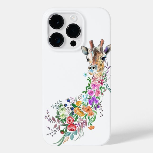 Peinture coque iphone de la Giraffe aux Fleurs col (Verso)