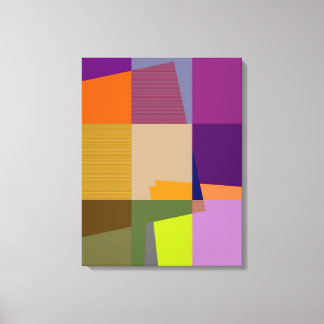 Peinture couleur rétro Art 2 toile enrobée