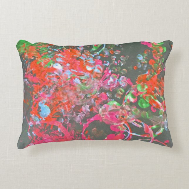 Peinture coussin motif (Devant)