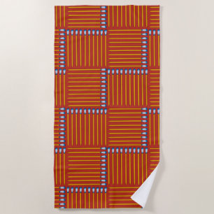 Peinture Crosshatch Serviette de plage rouge