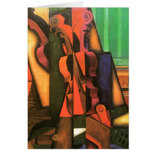 Peinture cubiste de violon et de guitare d'art par (Devant)