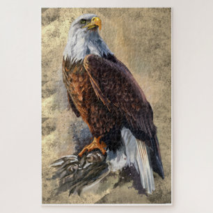 Peinture d'aigle chauve Puzzle