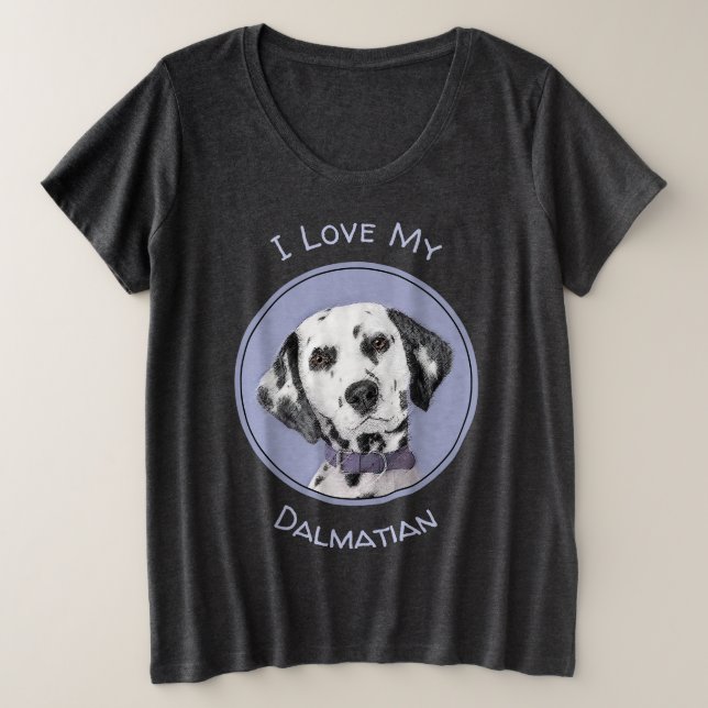 Peinture Dalmatienne - Cute Original Chien Art (Design devant)
