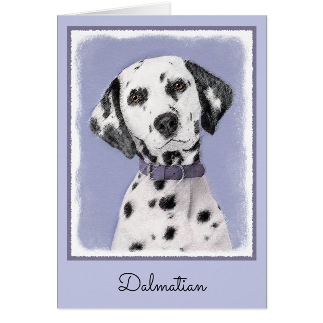 Peinture Dalmatienne - Cute Original Chien Art (Devant)