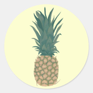 Peinture d'ananas frais par des autocollants de