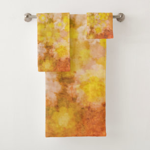 Peinture d'aquarelle Abstraite de fleurs rétro