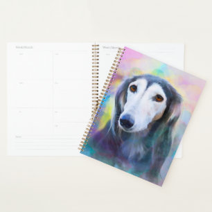 Peinture d'aquarelle de chien gris
