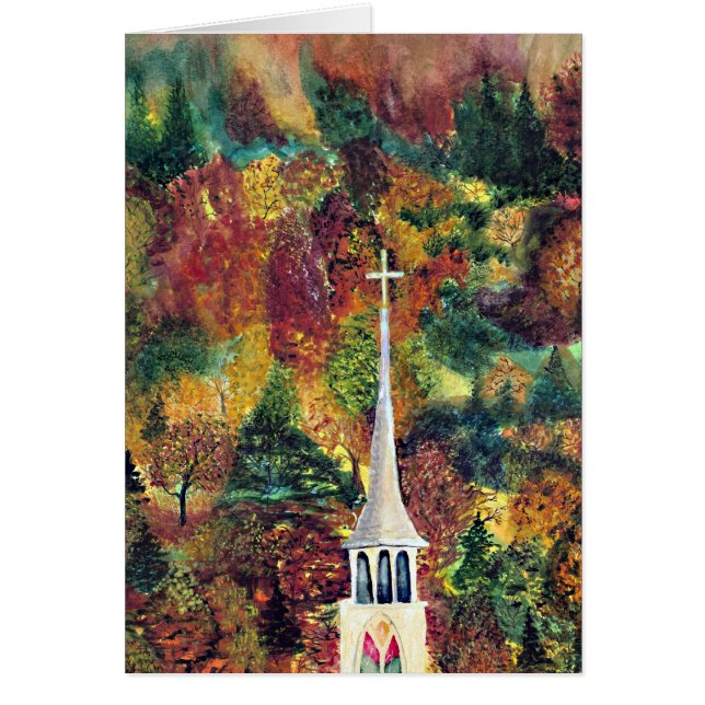 Peinture d'aquarelle de foi d'automne (Devant)