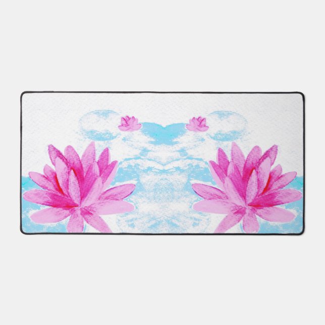 Peinture d'aquarelle rose Lotus (Recto)